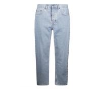 Katoenen Jeans met Zakken en Riem Carhartt Wip , Blue , Heren