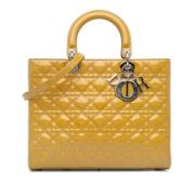 Pre-owned Leather dior-bags Dior Vintage , Yellow , Dames