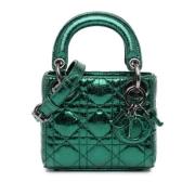 Pre-owned Leather dior-bags Dior Vintage , Green , Dames