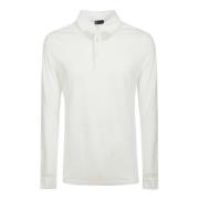 Witte Katoenen Poloshirt met 3 Knopen Hindustrie , White , Heren