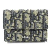 Pre-owned Canvas wallets Dior Vintage , Blue , Dames