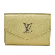 Pre-owned Leather wallets Louis Vuitton Vintage , Yellow , Dames