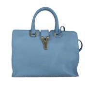 Pre-owned Leather handbags Saint Laurent Vintage , Blue , Dames