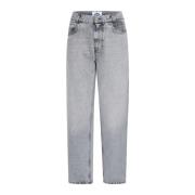 Hoge taille relaxte fit jeans Grijs Denim Ball , Blue , Dames