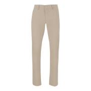 Beige Stretch Katoenen Broek Rechte Pijp Jacob Cohën , Beige , Heren