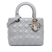 Pre-owned Leather dior-bags Dior Vintage , Gray , Dames