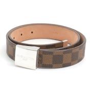 Pre-owned Canvas belts Louis Vuitton Vintage , Brown , Dames