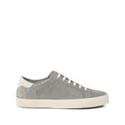 Grijze Vetersneaker met Logoprint Brunello Cucinelli , Gray , Heren