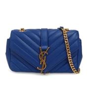 Pre-owned Leather crossbody-bags Saint Laurent Vintage , Blue , Dames