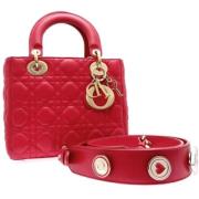 Pre-owned Leather dior-bags Dior Vintage , Red , Dames