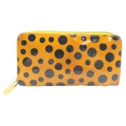 Pre-owned Leather wallets Louis Vuitton Vintage , Yellow , Dames