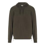 Donkergroene Stretch Katoenen Hoodie met Logo C.p. Company , Green , H...