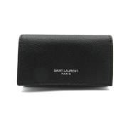 Pre-owned Leather key-holders Yves Saint Laurent Vintage , Black , Dam...