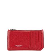 Pre-owned Leather wallets Yves Saint Laurent Vintage , Red , Dames