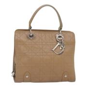 Pre-owned Leather handbags Dior Vintage , Beige , Dames