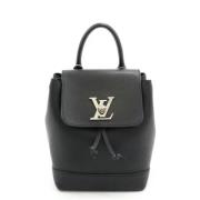 Pre-owned Leather backpacks Louis Vuitton Vintage , Black , Dames