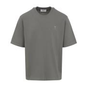 Rookgrijs Boxy T-shirt Ami Paris , Gray , Heren