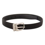 Designer Canvas en Leren Riem Dolce & Gabbana , Black , Heren