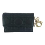 Pre-owned Leather wallets Dior Vintage , Black , Dames