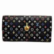 Pre-owned Canvas wallets Louis Vuitton Vintage , Black , Dames