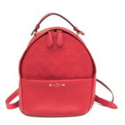 Pre-owned Leather backpacks Louis Vuitton Vintage , Red , Dames