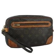 Pre-owned Canvas clutches Louis Vuitton Vintage , Brown , Dames