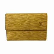 Pre-owned Leather wallets Louis Vuitton Vintage , Yellow , Dames