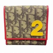 Pre-owned Canvas wallets Dior Vintage , Brown , Dames