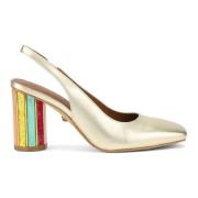 Gouden Perspex Slingback Hakken met Glitter Kurt Geiger , Yellow , Dam...