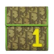 Pre-owned Canvas wallets Dior Vintage , Brown , Dames