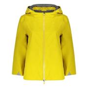 Waterdichte regenjas met capuchon en contrastvoering Herno , Yellow , ...