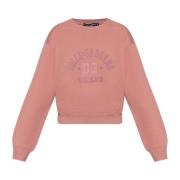 Sweatshirt met Logo Dolce & Gabbana , Pink , Dames