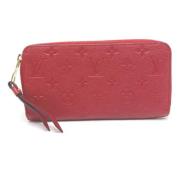 Pre-owned Leather wallets Louis Vuitton Vintage , Red , Dames