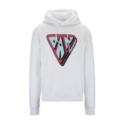 Hoodie met grafische print Dsquared2 , White , Heren