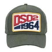 Baseball Cap Fibbia met reliëflogo Dsquared2 , Green , Unisex