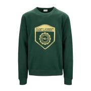 Pullover Sweatshirt met Merkprint Saint Laurent , Green , Heren