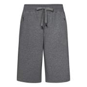 Melange Grijs Geribbelde Sweatpants Dolce & Gabbana , Gray , Heren