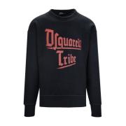 Heren Pullover Sweatshirt Dsquared2 , Black , Heren