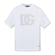 Logo T-shirt Dolce & Gabbana , White , Heren