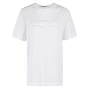 Logo Print T-shirt voor Mannen Alexander Wang , White , Dames