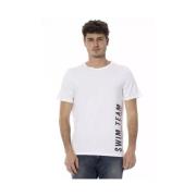 Wit Katoenen Heren T-Shirt Bikkembergs , White , Heren