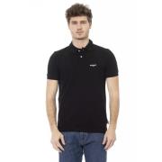 Zwarte Katoenen Polo Shirt Trend Baldinini , Black , Heren