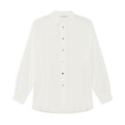 Fluid Crepe Shirt Maliparmi , White , Dames