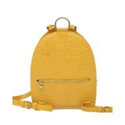 Pre-owned Fabric backpacks Louis Vuitton Vintage , Yellow , Dames