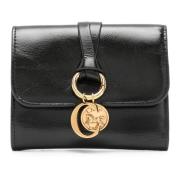 Zwarte Leren Muntportemonnee Chloé , Black , Dames