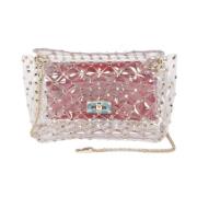 Iconische Transparante Rode Clutch Tas Valentino , Pink , Dames