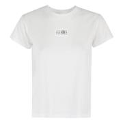 Witte Klassieke T-Shirt MM6 Maison Margiela , White , Dames