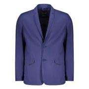 Blazer van Technische Stof met Reverskraag Herno , Blue , Heren