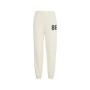 Witte katoenen joggers met logodesign Love Stories , White , Dames