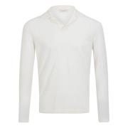 Heren lange mouw V-hals polo shirt Filippo De Laurentiis , White , Her...